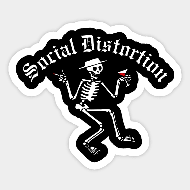 Social Distortion Skelly Sticker by dive such